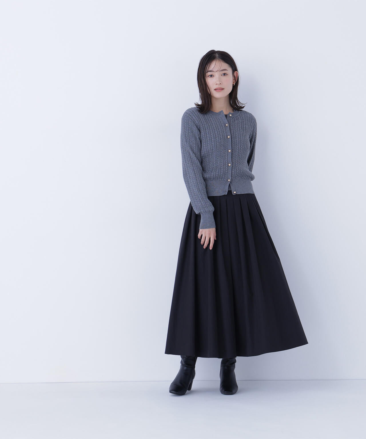 ✨極美品✨　ナチュラルビューティベーシック　ダッフルコート　アイスブルー ✨極美品✨ ナチュラルビューティベーシック ダッフルコート