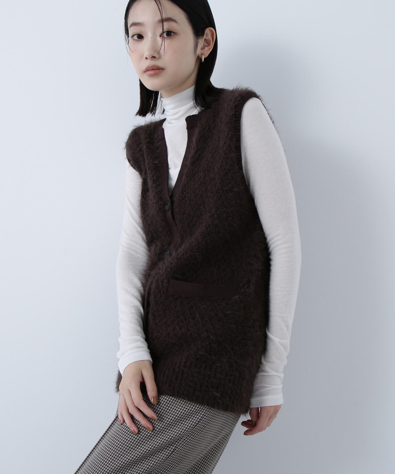 フェザーヤーンボクシーベスト | NATURAL BEAUTY BASIC（ナチュラル