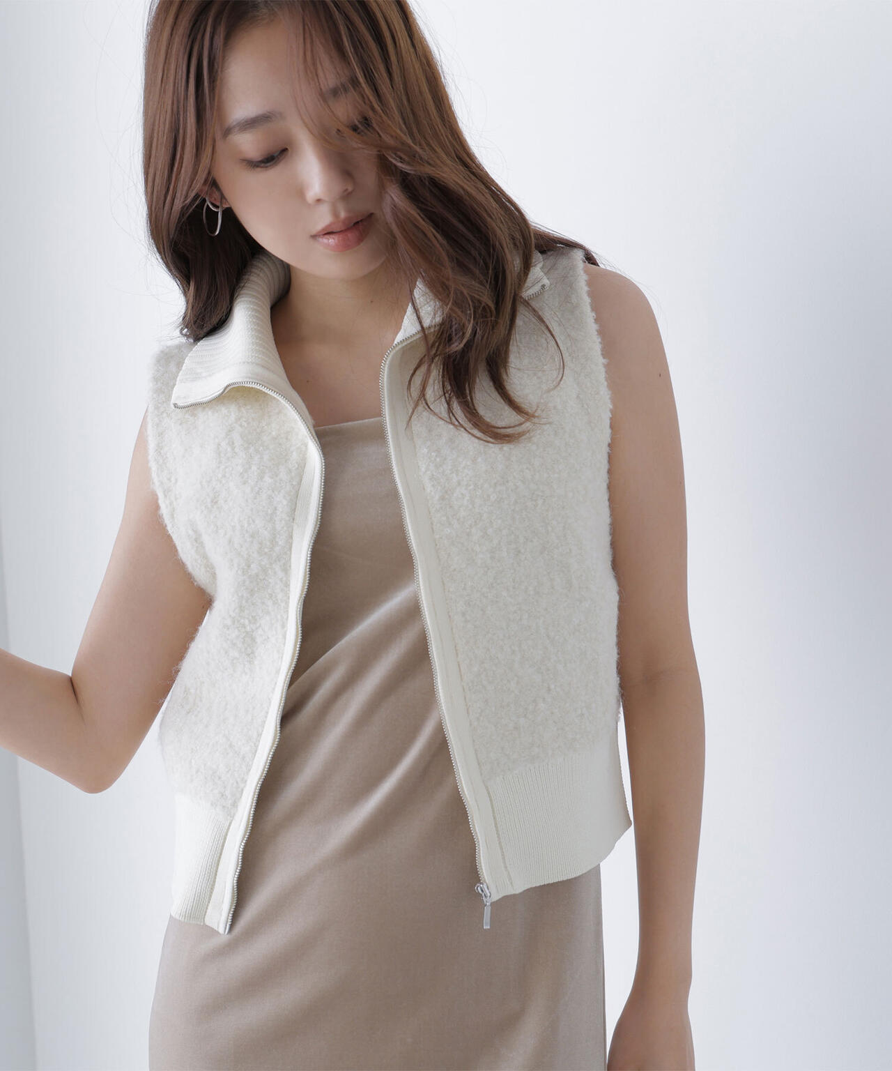 ブークレジップニットベスト | NATURAL BEAUTY BASIC（ナチュラル