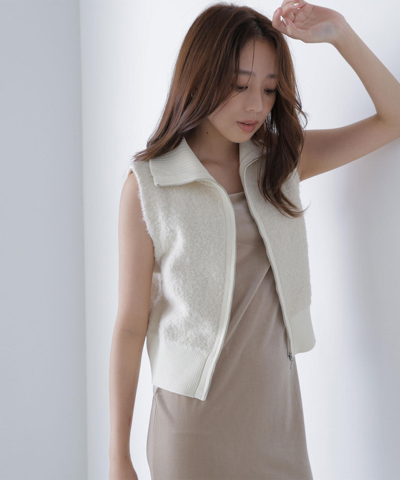 ブークレジップニットベスト | NATURAL BEAUTY BASIC（ナチュラル