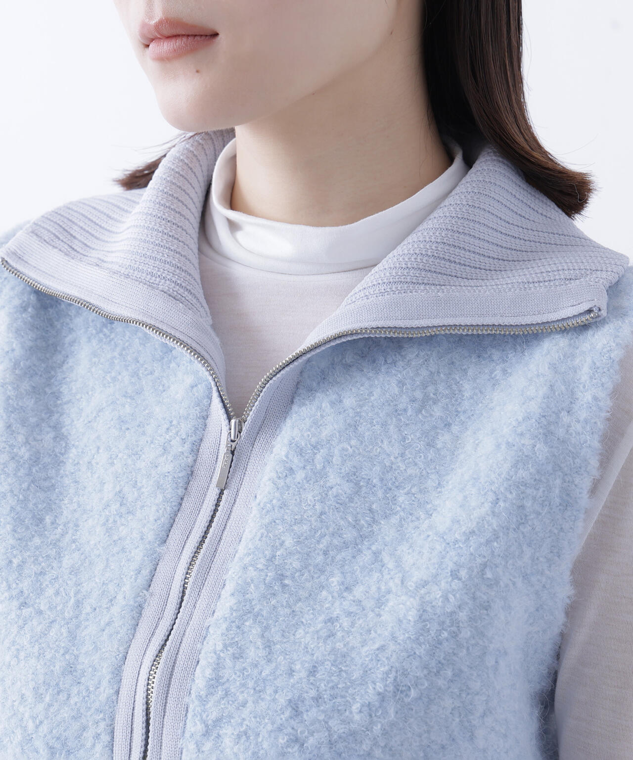 ブークレジップニットベスト