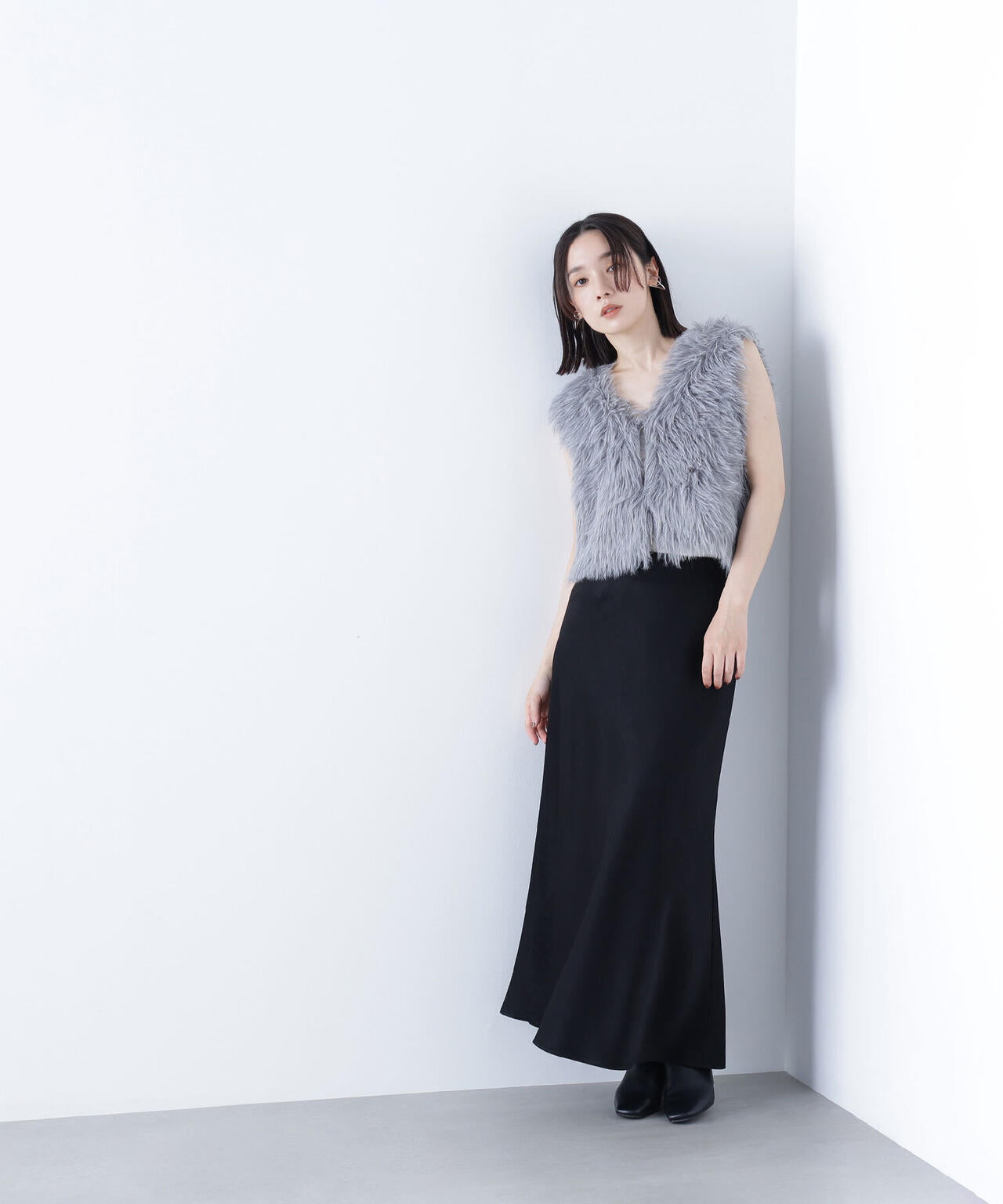 シャギーニットベスト