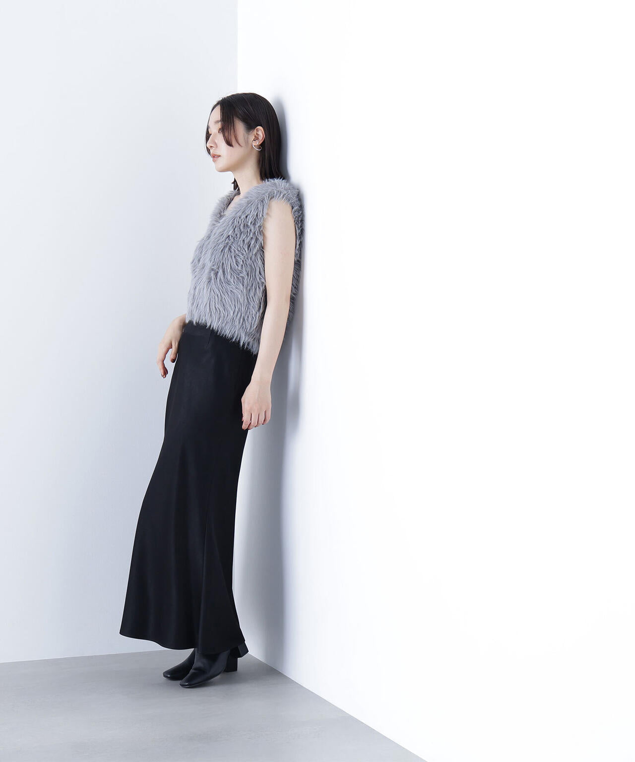 シャギーニットベスト