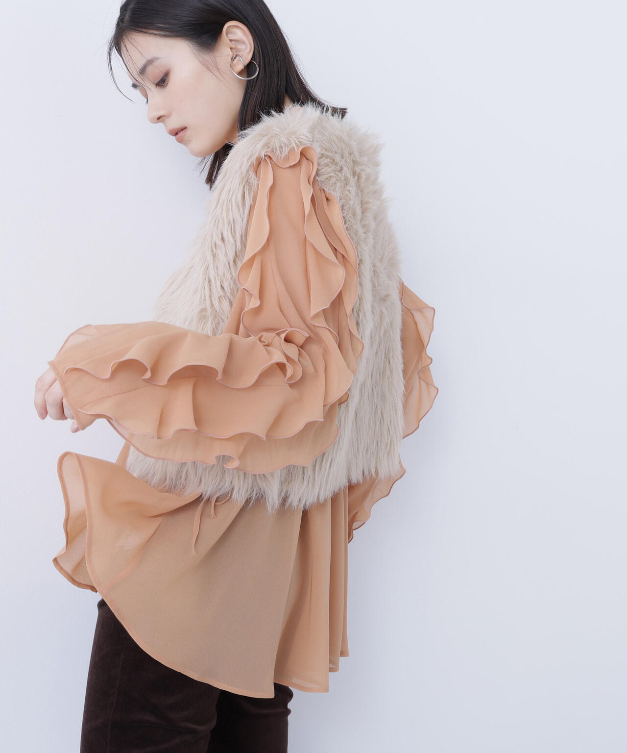 シャギーニットベスト