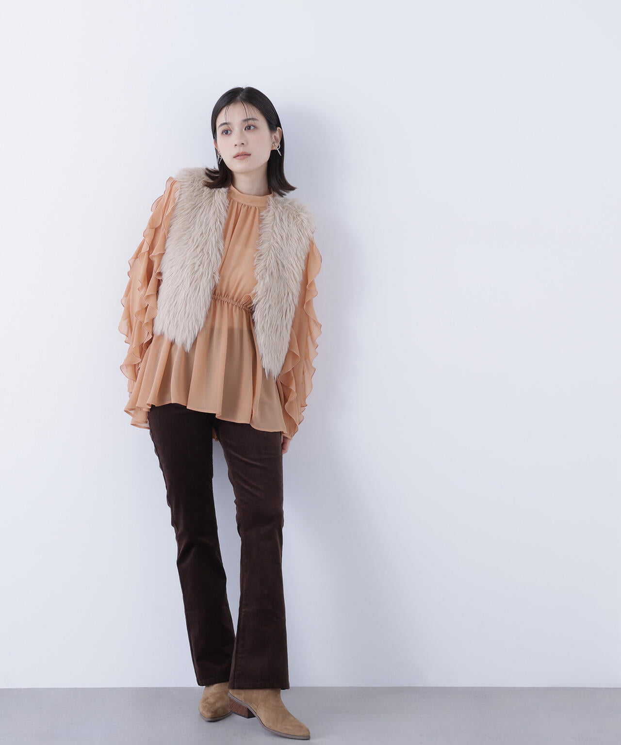 シャギーニットベスト