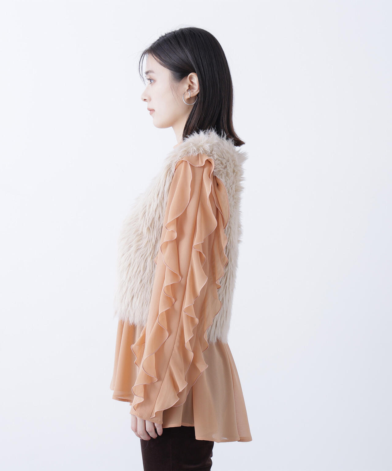 シャギーニットベスト