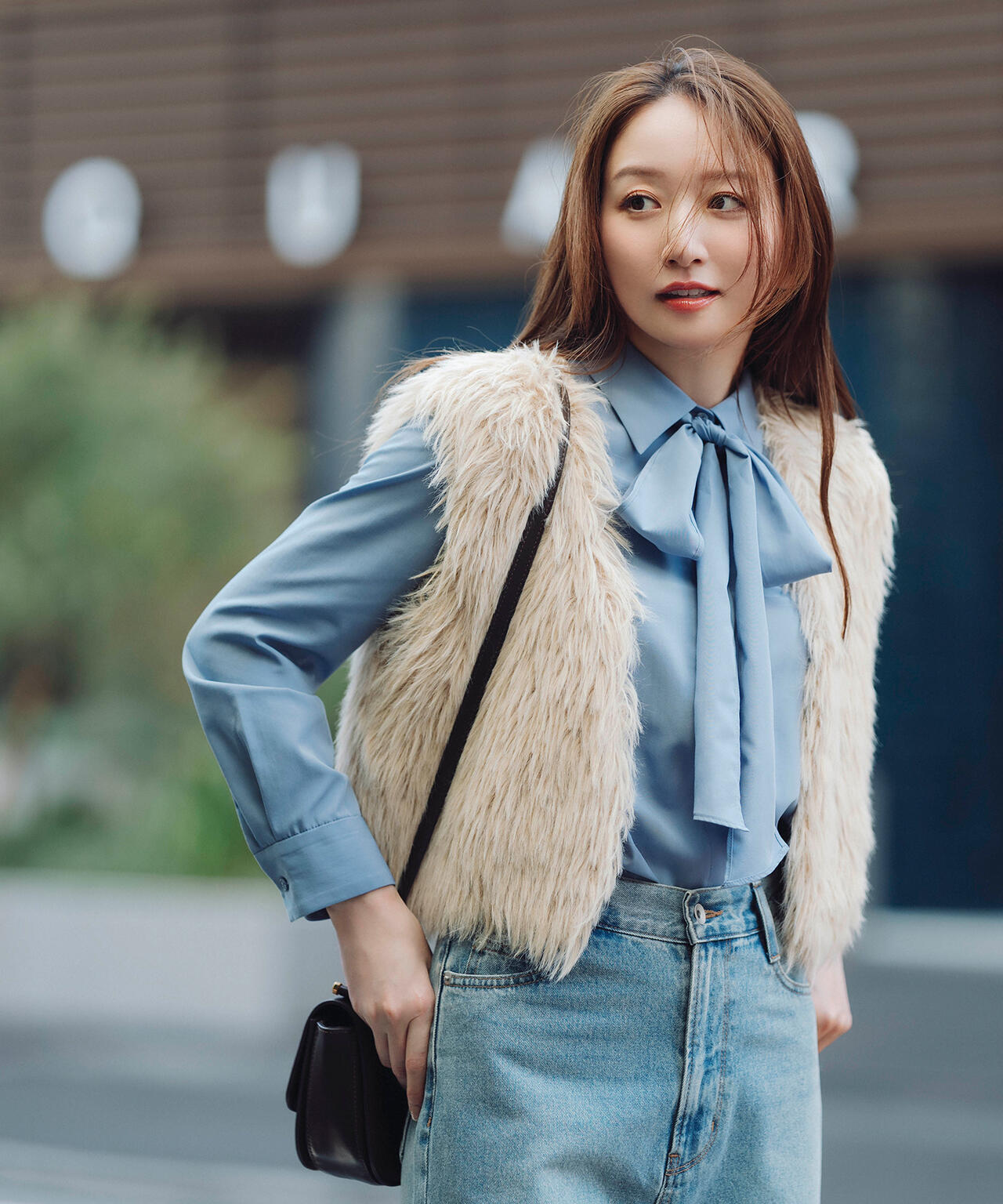 シャギーニットベスト