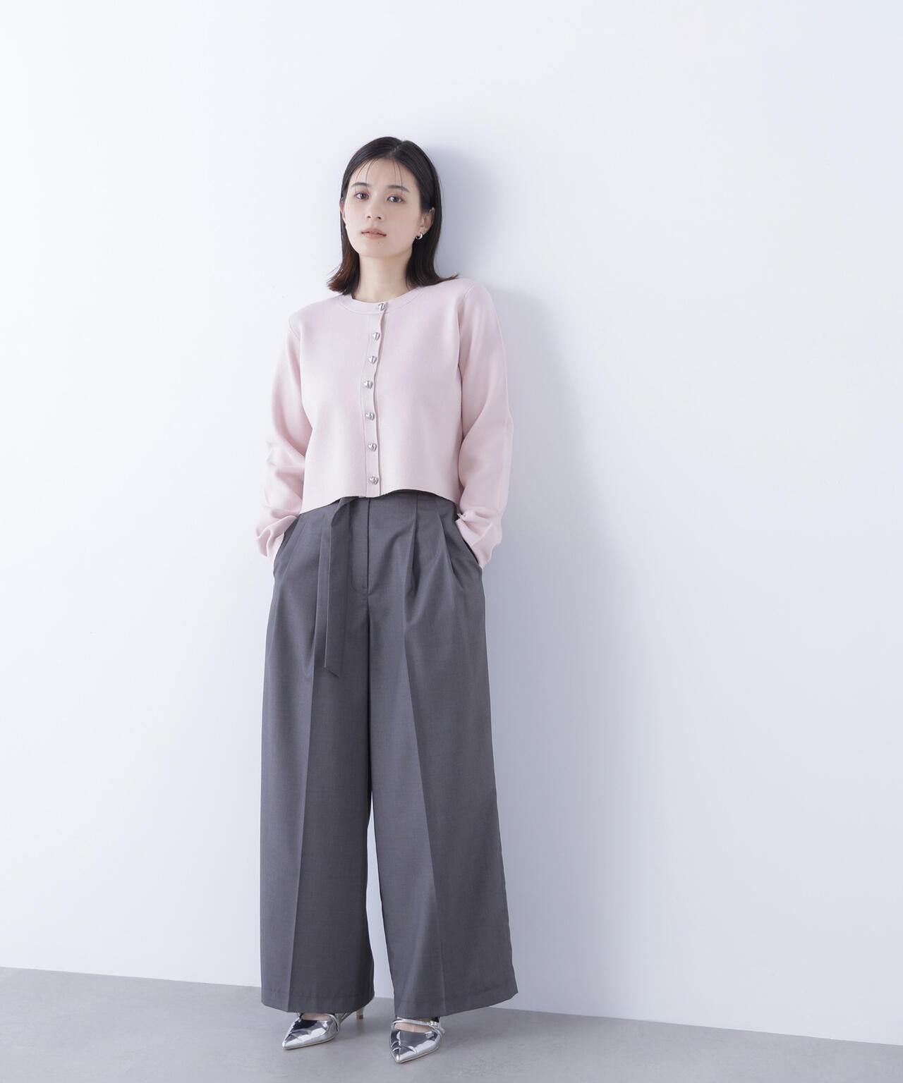 ハートボタンニットジャケット