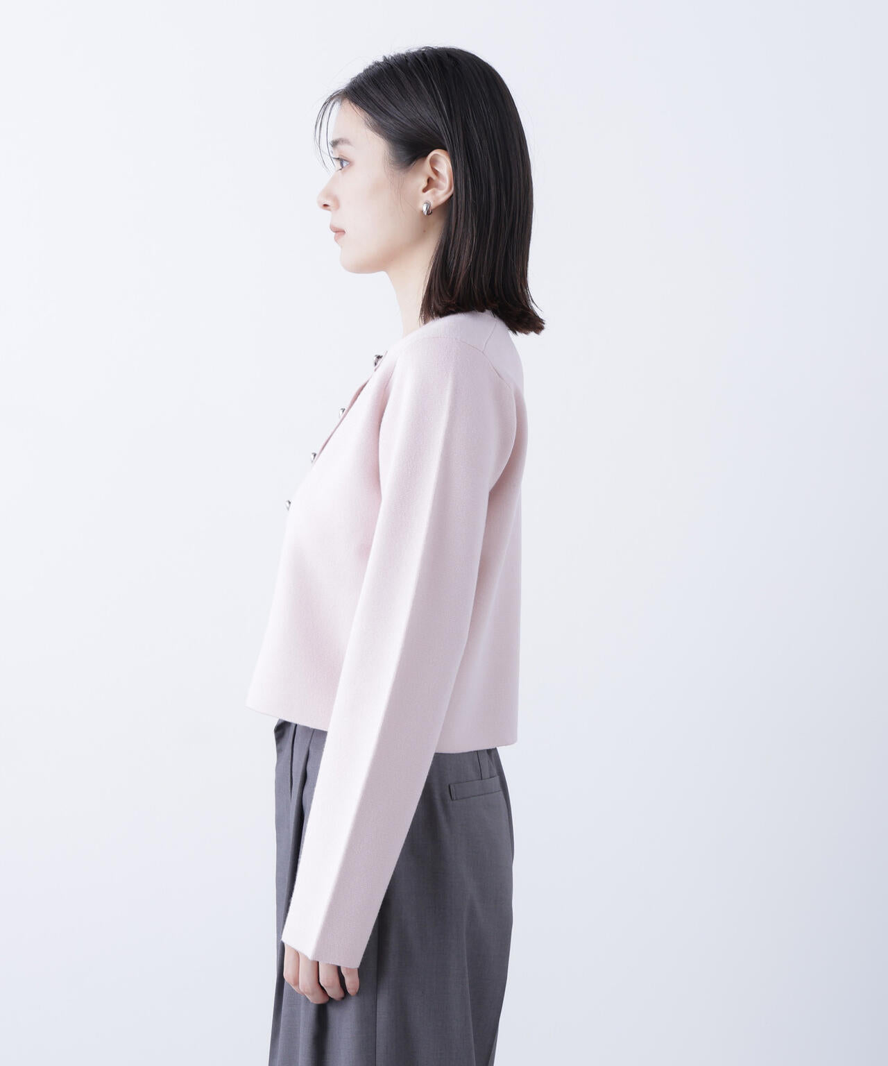 ハートボタンニットジャケット