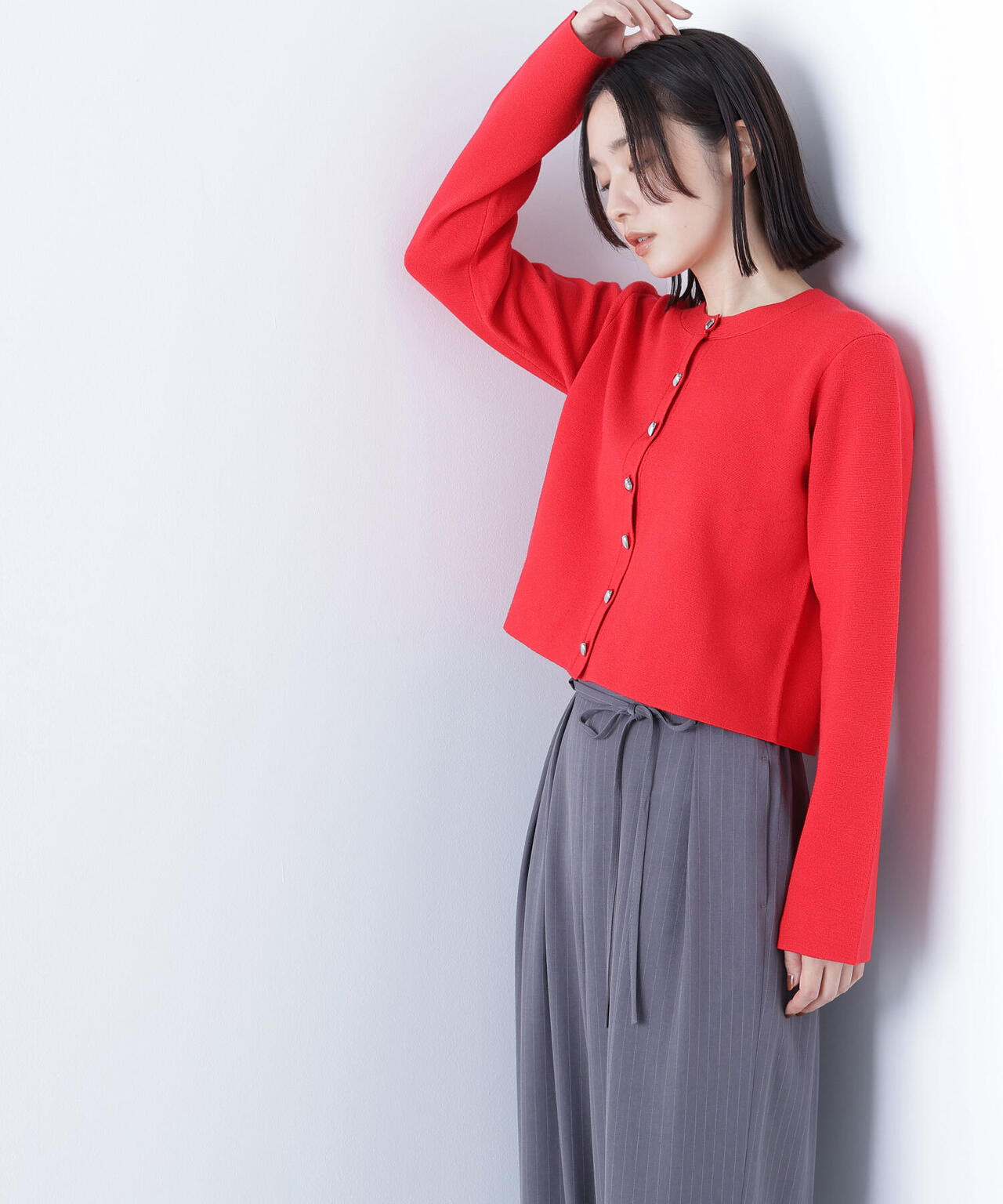 ハートボタンニットジャケット