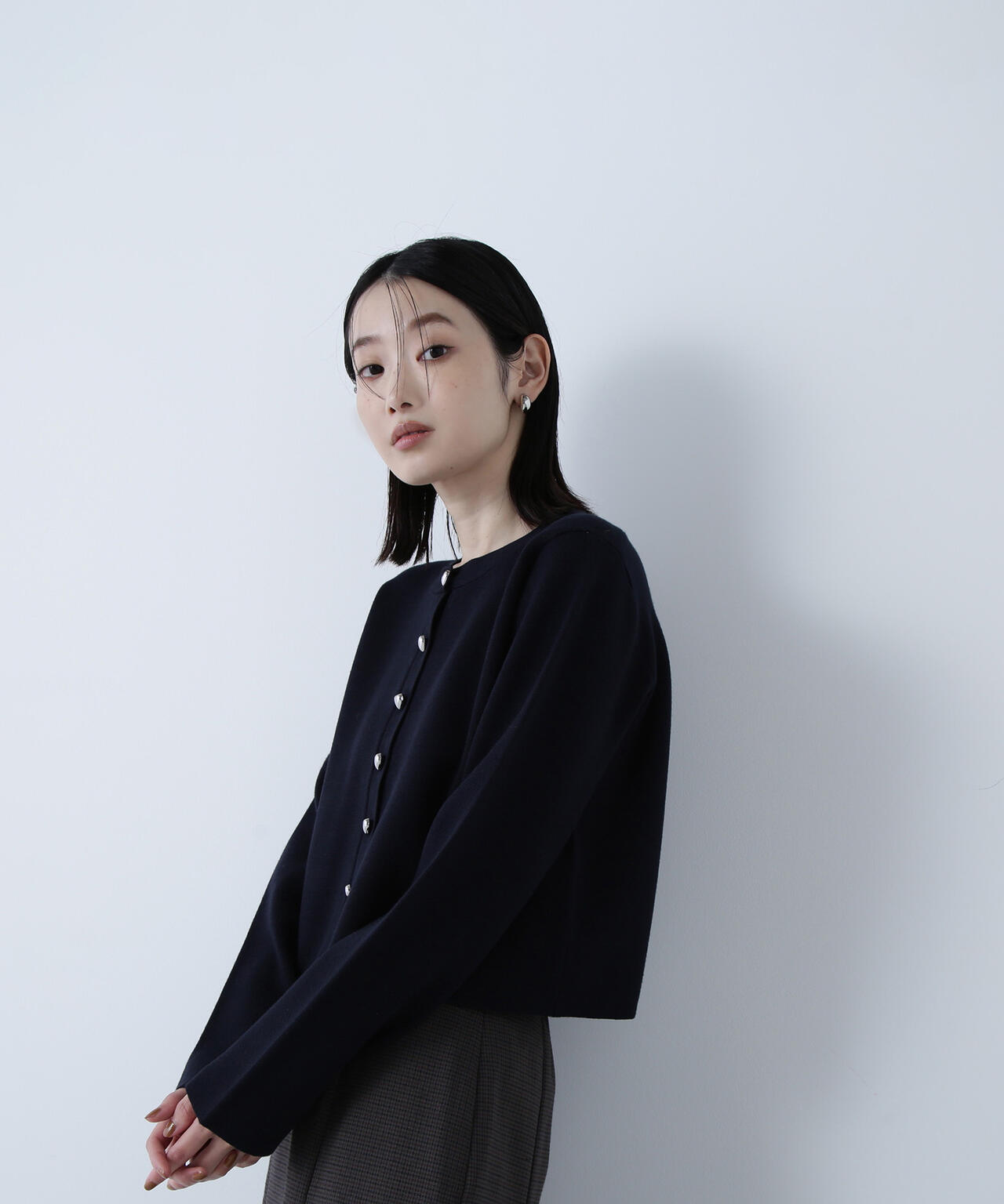 ハートボタンニットジャケット