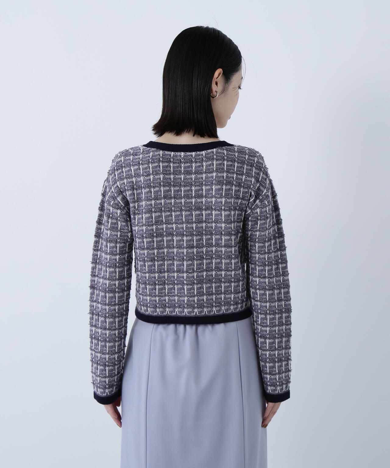 ツイードVネックカーディガン