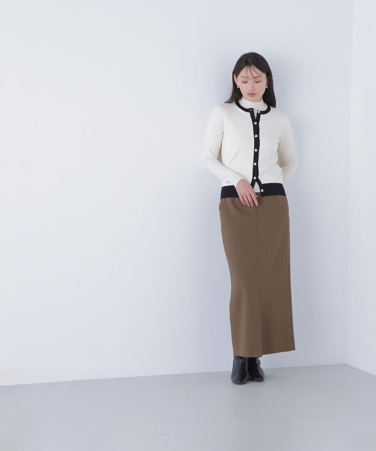 NATURALBEAUTYBASIC♡アンサンブルニット sweet掲載】【ちょうど、いい服】“ふわ＆リブ”アンサンブルニット