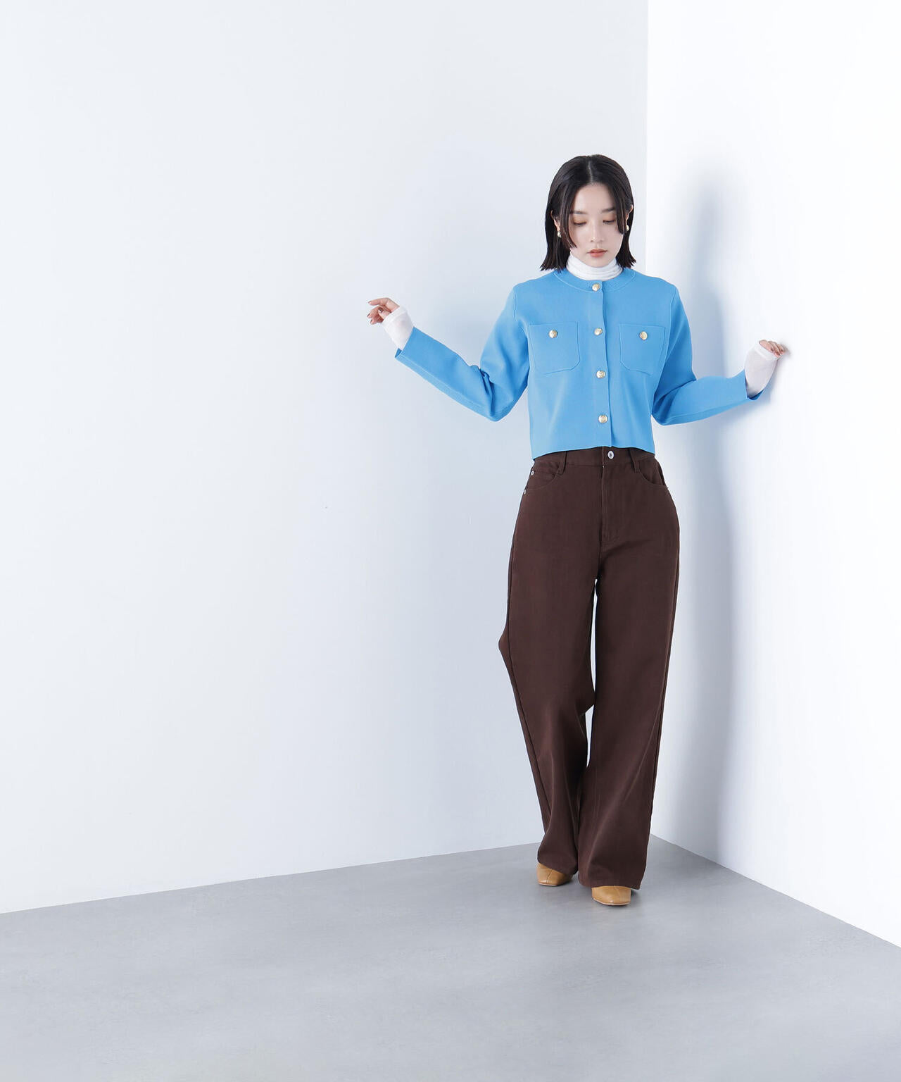 エンブレムボタンニットジャケット | NATURAL BEAUTY BASIC