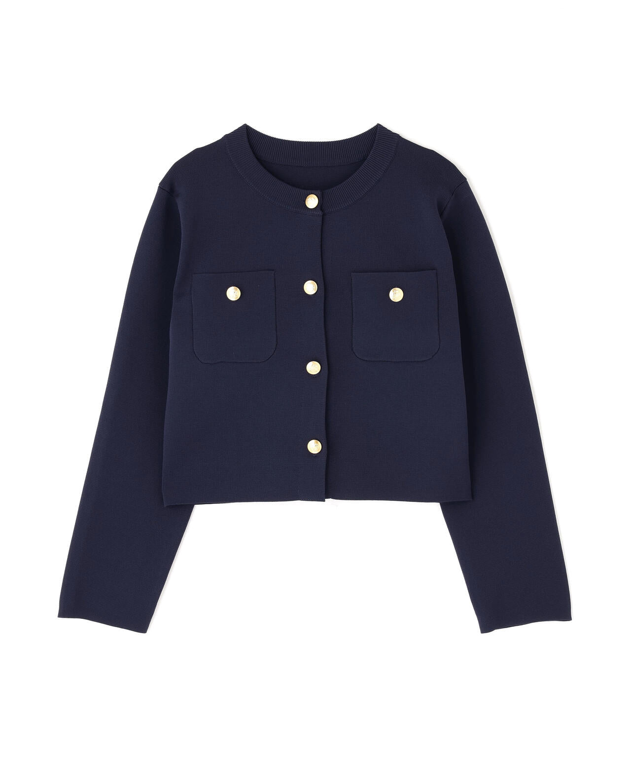 【横浜ジョイナス・mix.tokyo 限定カラー：ダークグリーン】エンブレムボタンニットジャケット