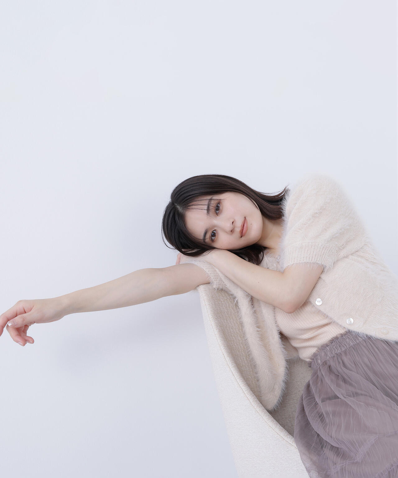 ハーフスリーブシャギーアンサンブル