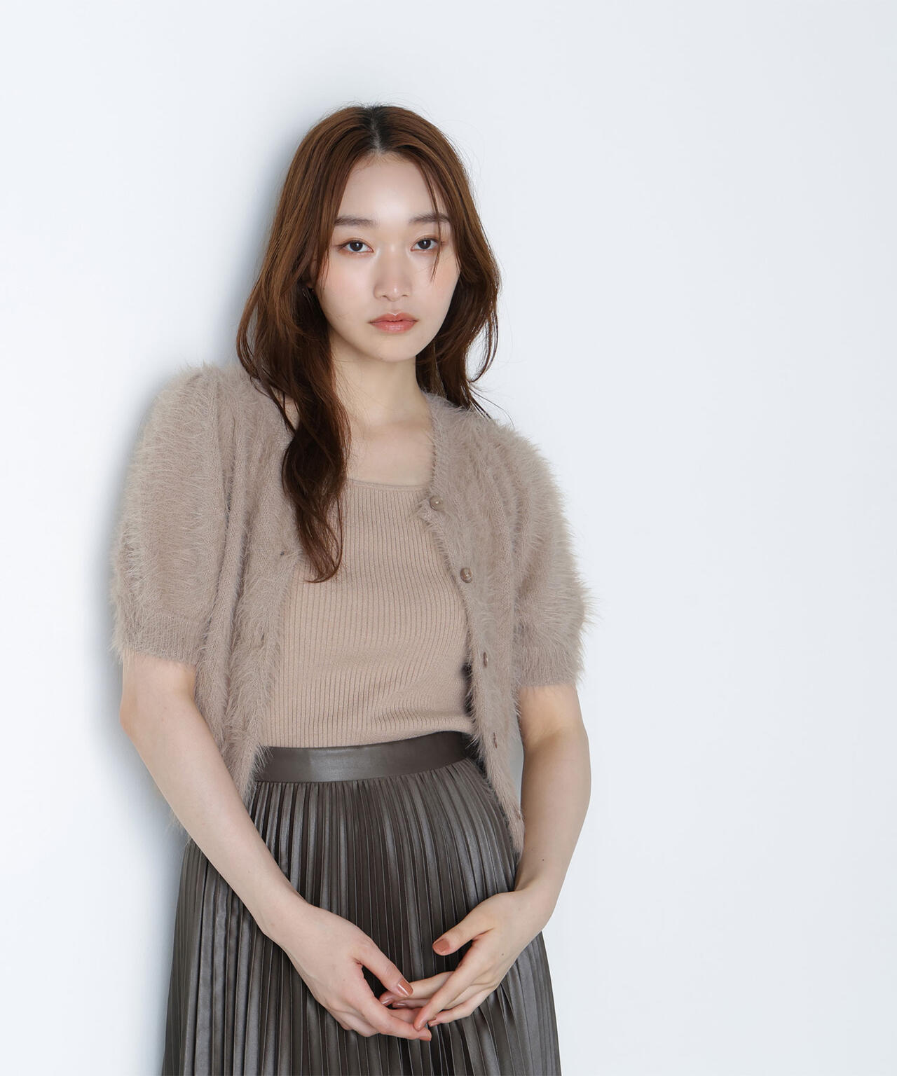 ハーフスリーブシャギーアンサンブル