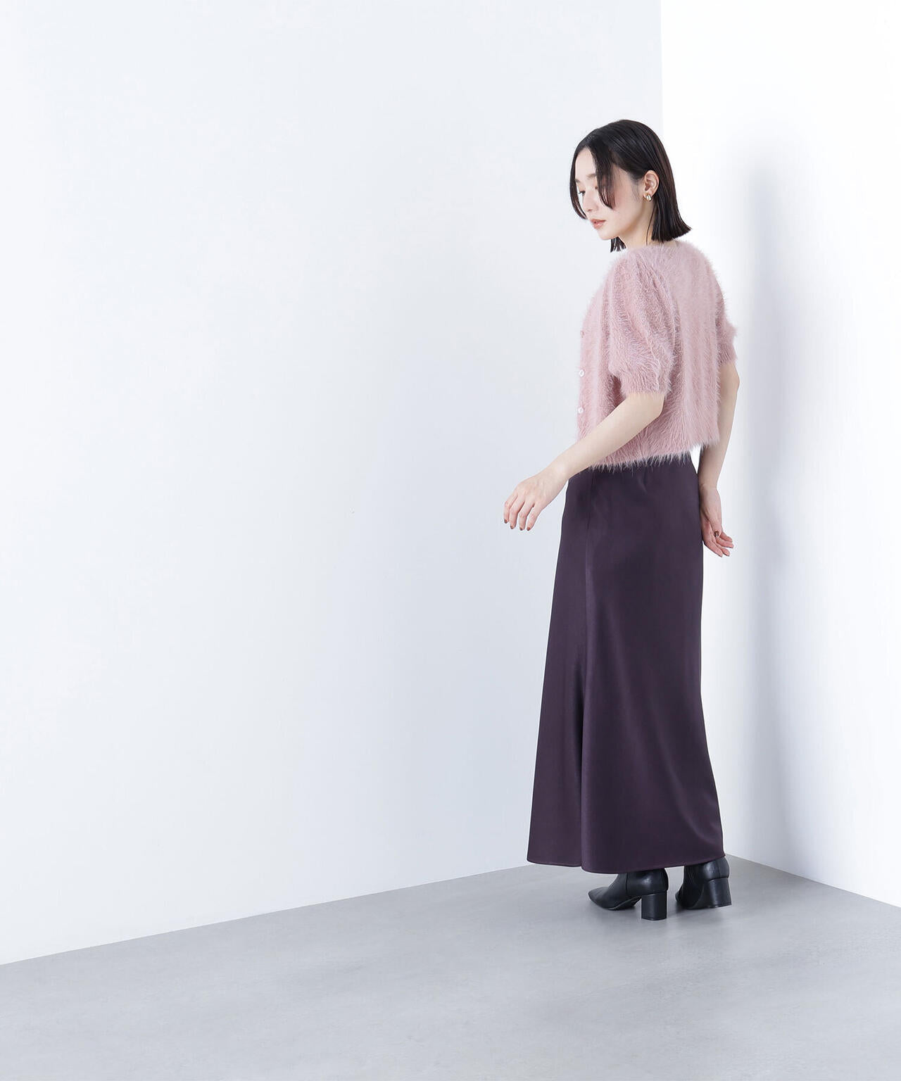 ハーフスリーブシャギーアンサンブル