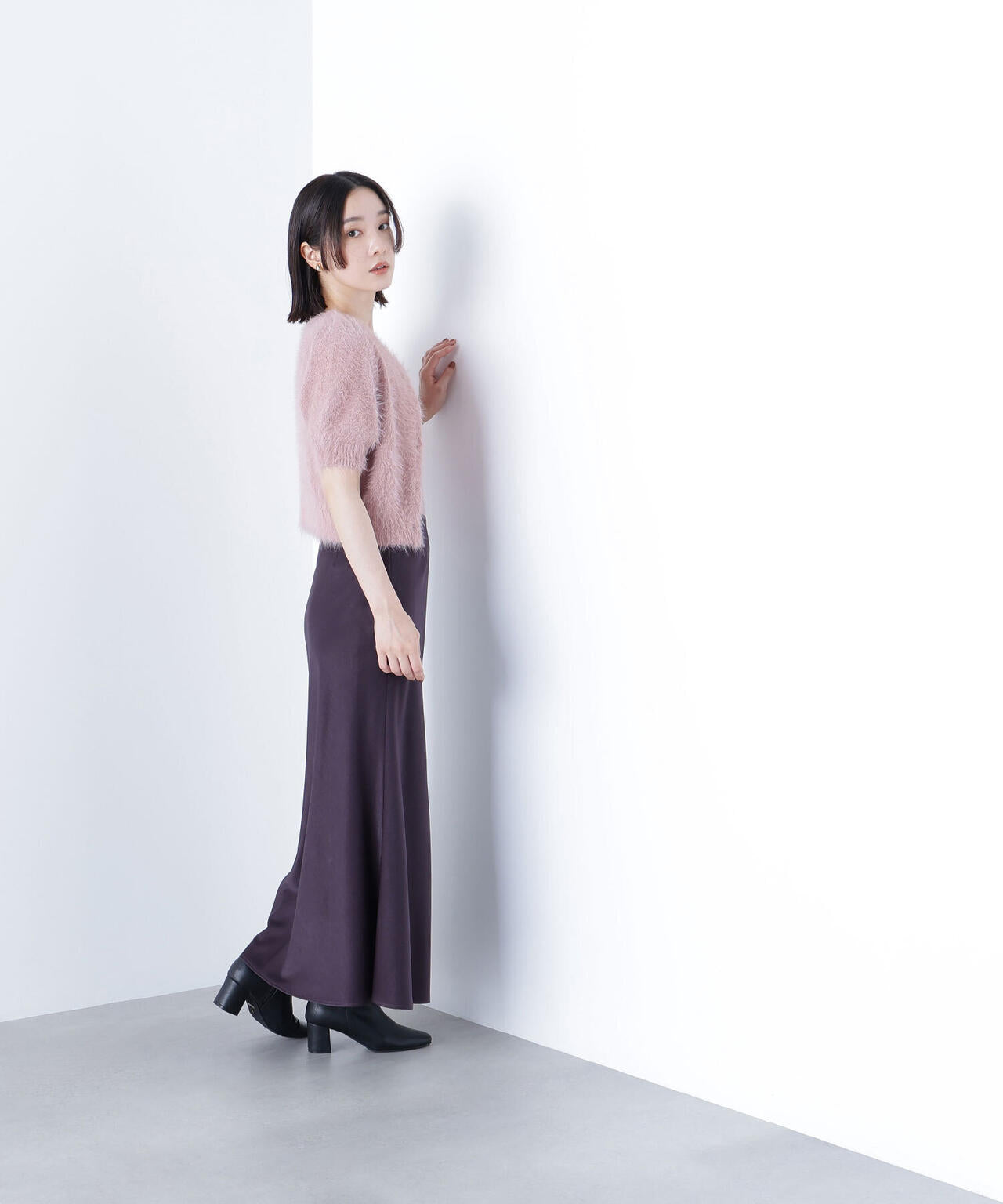 ハーフスリーブシャギーアンサンブル