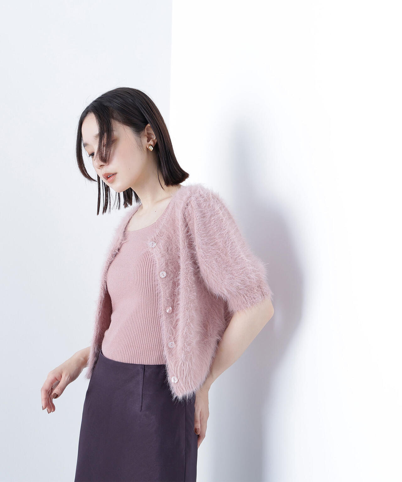 ハーフスリーブシャギーアンサンブル | NATURAL BEAUTY BASIC