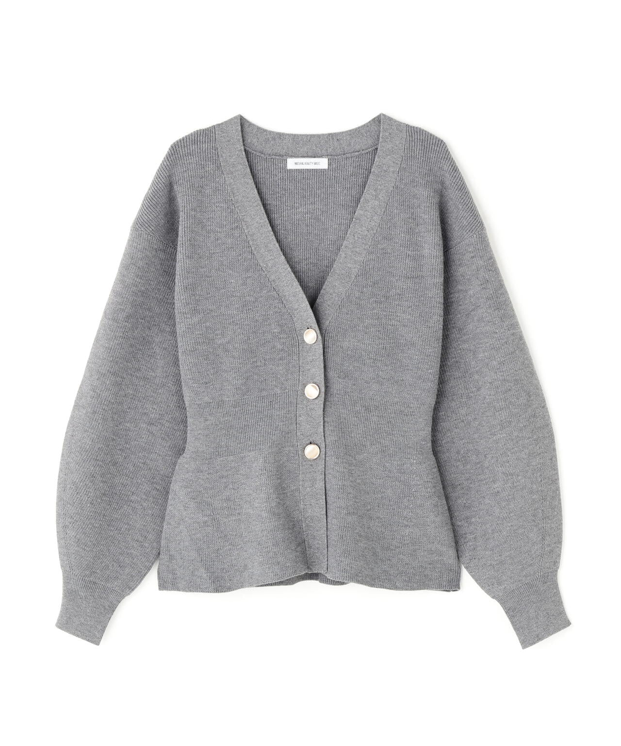 ペプラムフォルムカーディガン