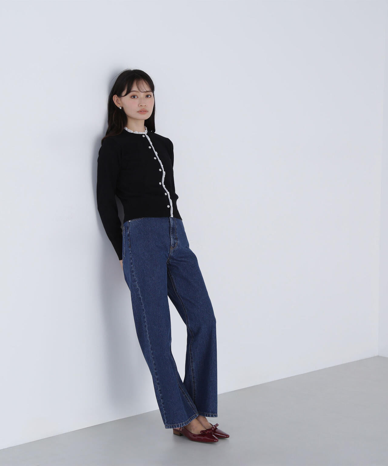 フリルトリムカーディガン | NATURAL BEAUTY BASIC（ナチュラル