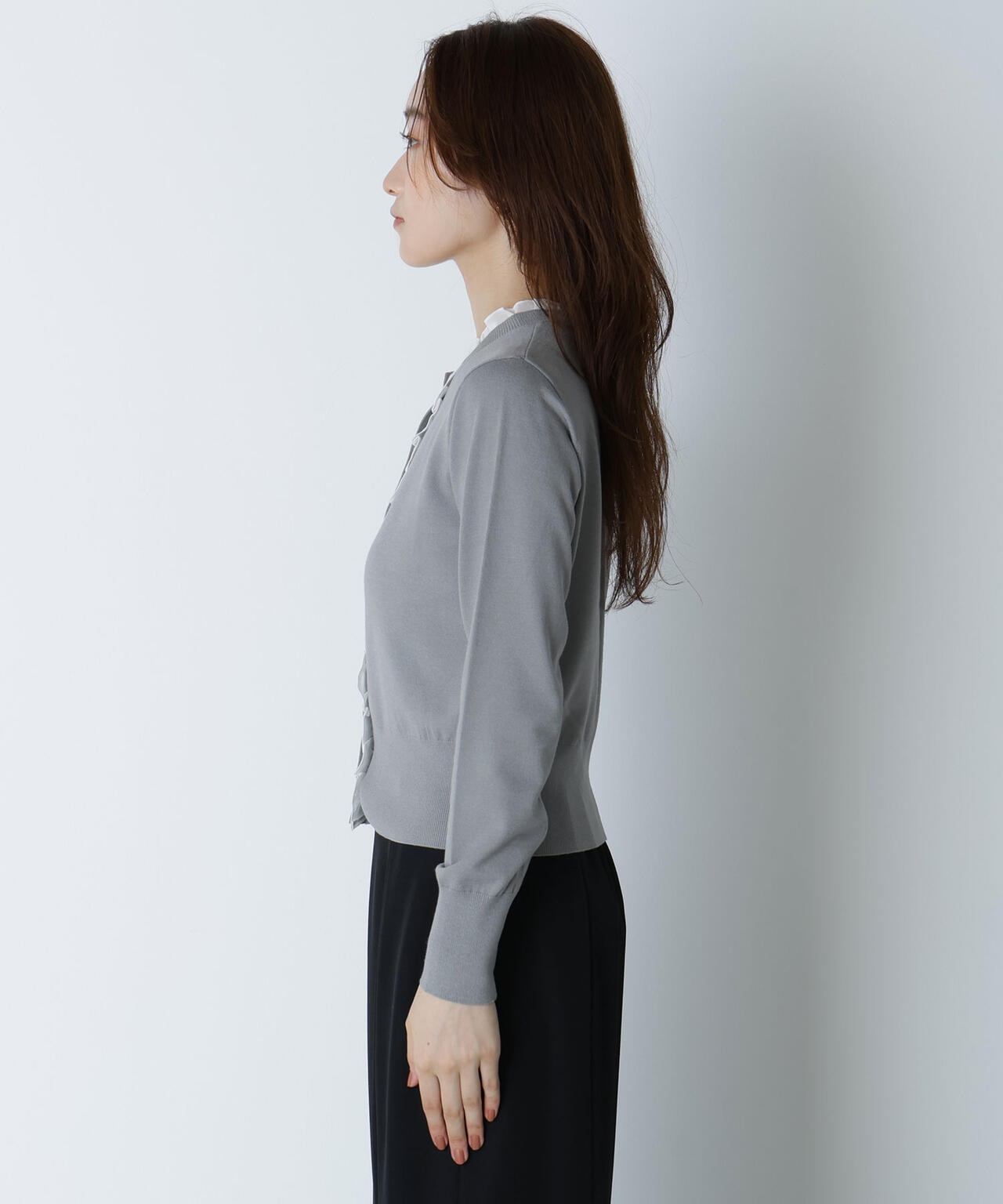 新品未開封　NATURAL BEAUTY BASIC フリルトリムカーディガン フリルトリムカーディガン | NATURAL BEAUTY BASIC（ナチュラル