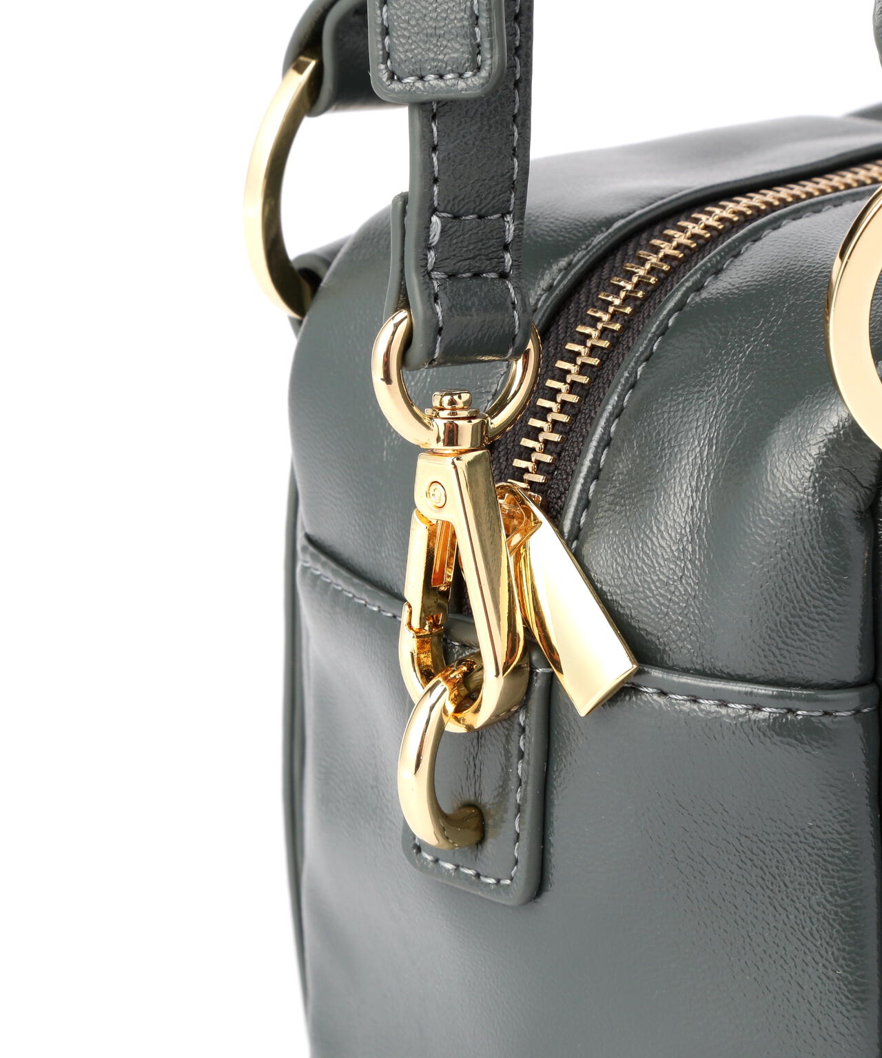 【Oggi掲載】メタルスタッズスクエアボストンバッグ