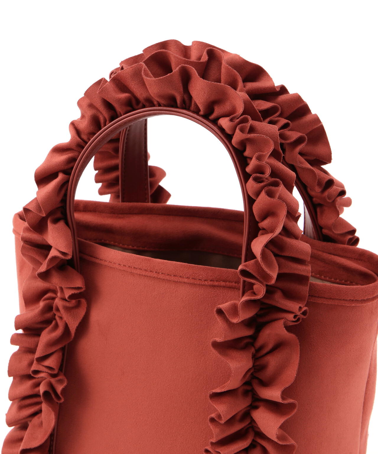 スエードタッチフリフリトートバッグ