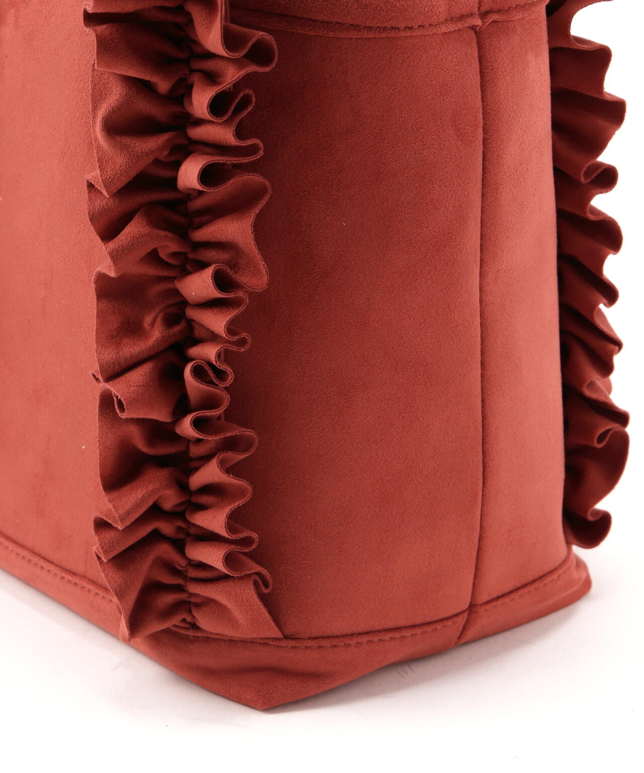 スエードタッチフリフリトートバッグ