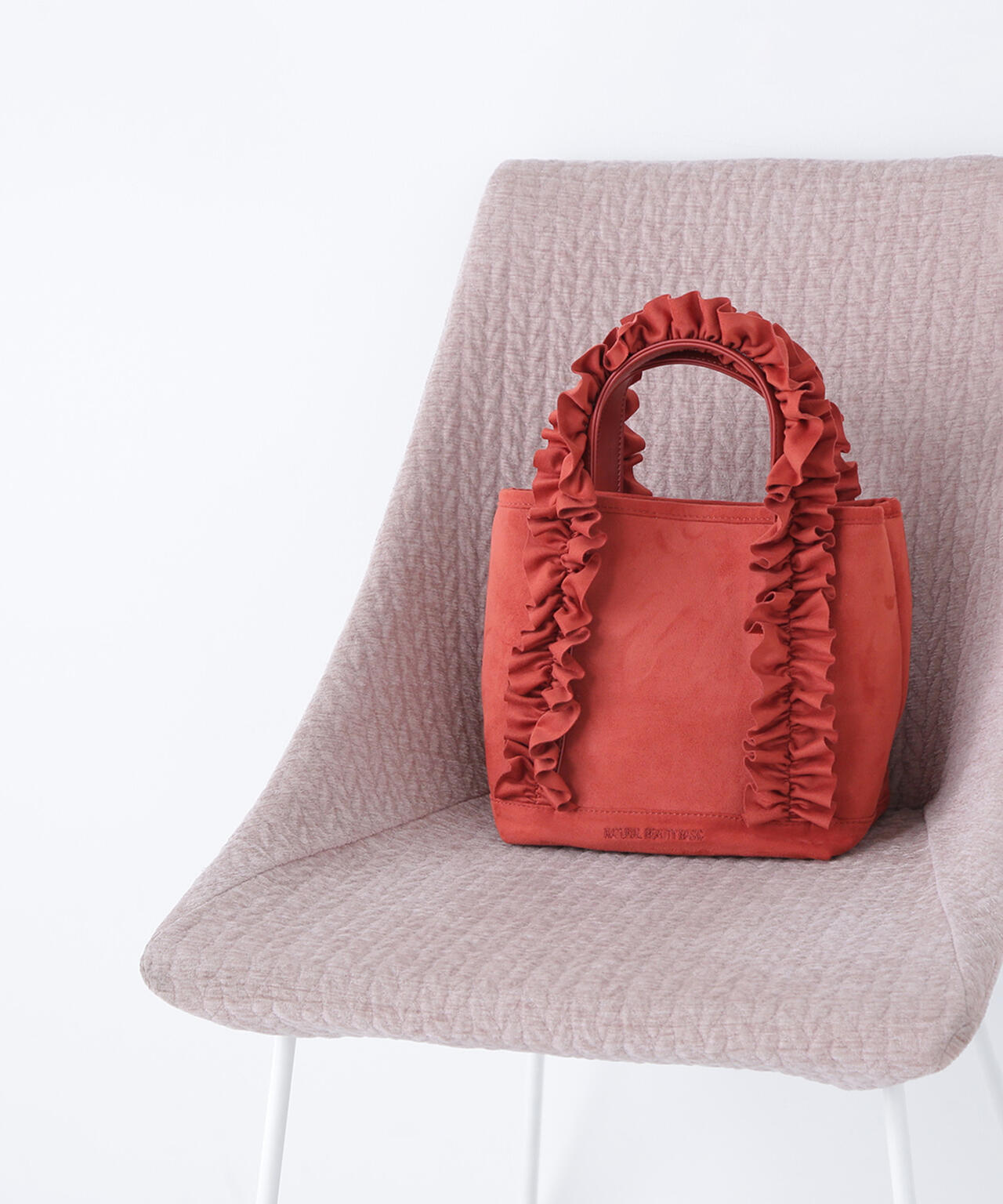 スエードタッチフリフリトートバッグ