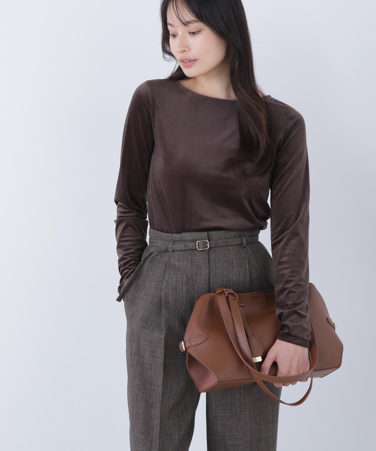 ロングハンドルクラムトートバッグ | NATURAL BEAUTY BASIC