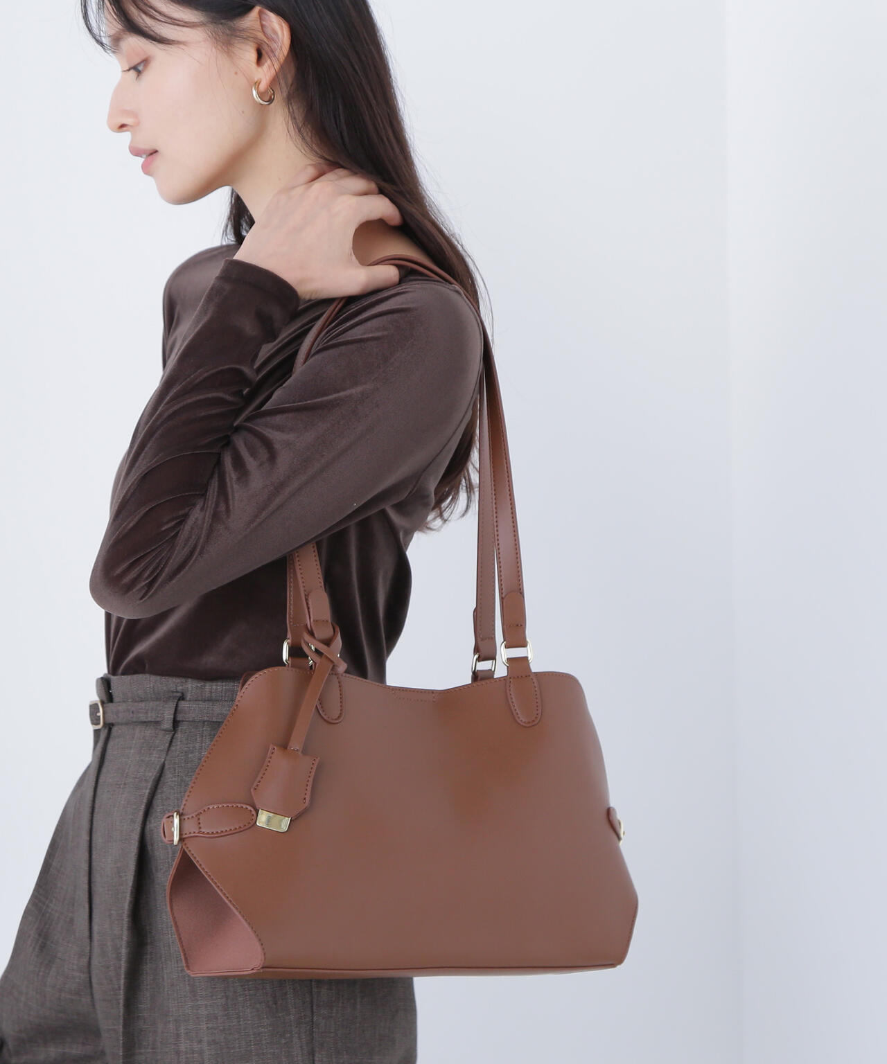 ロングハンドルクラムトートバッグ | NATURAL BEAUTY BASIC