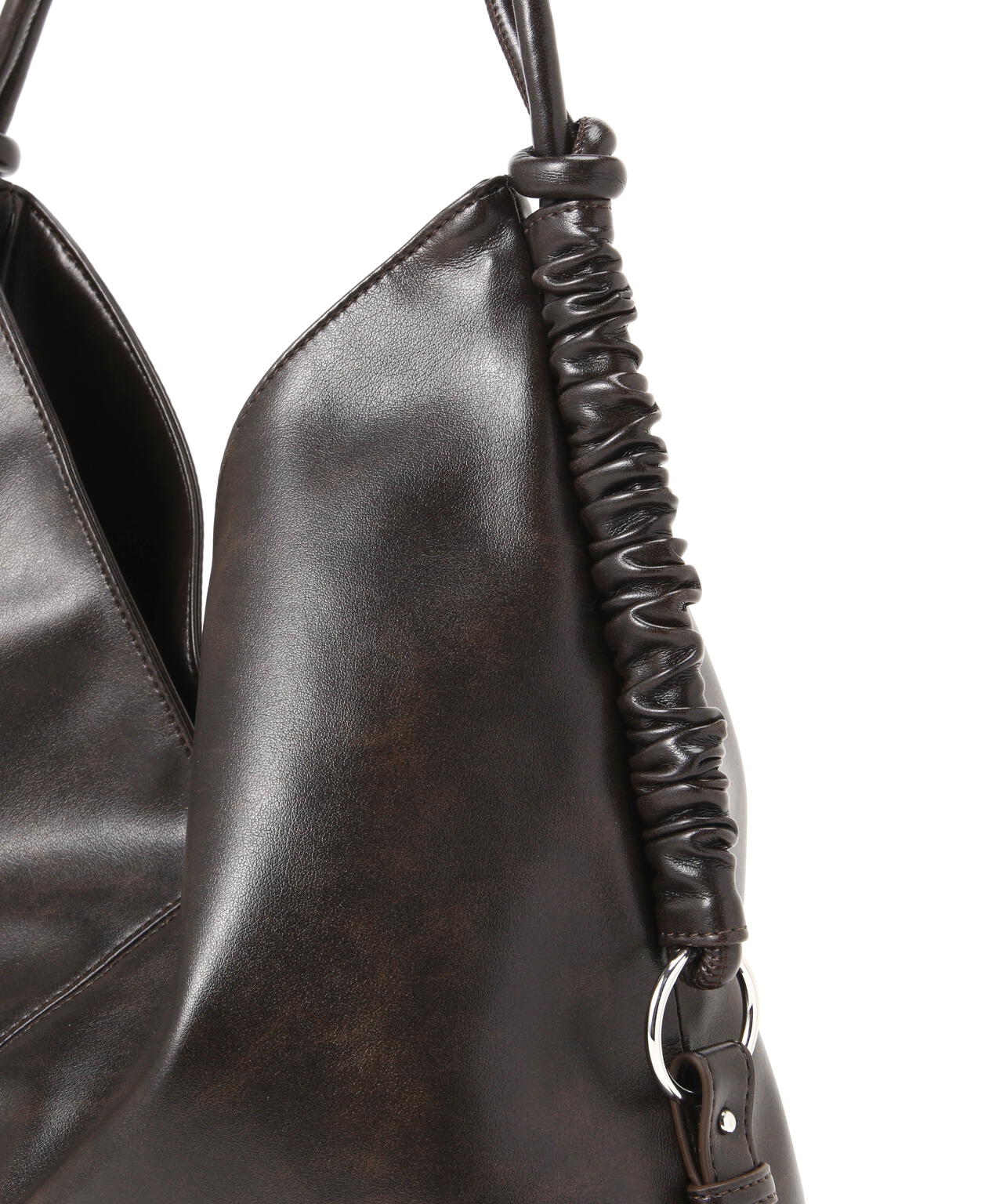 サイドベルトギャザーショルダーバッグ