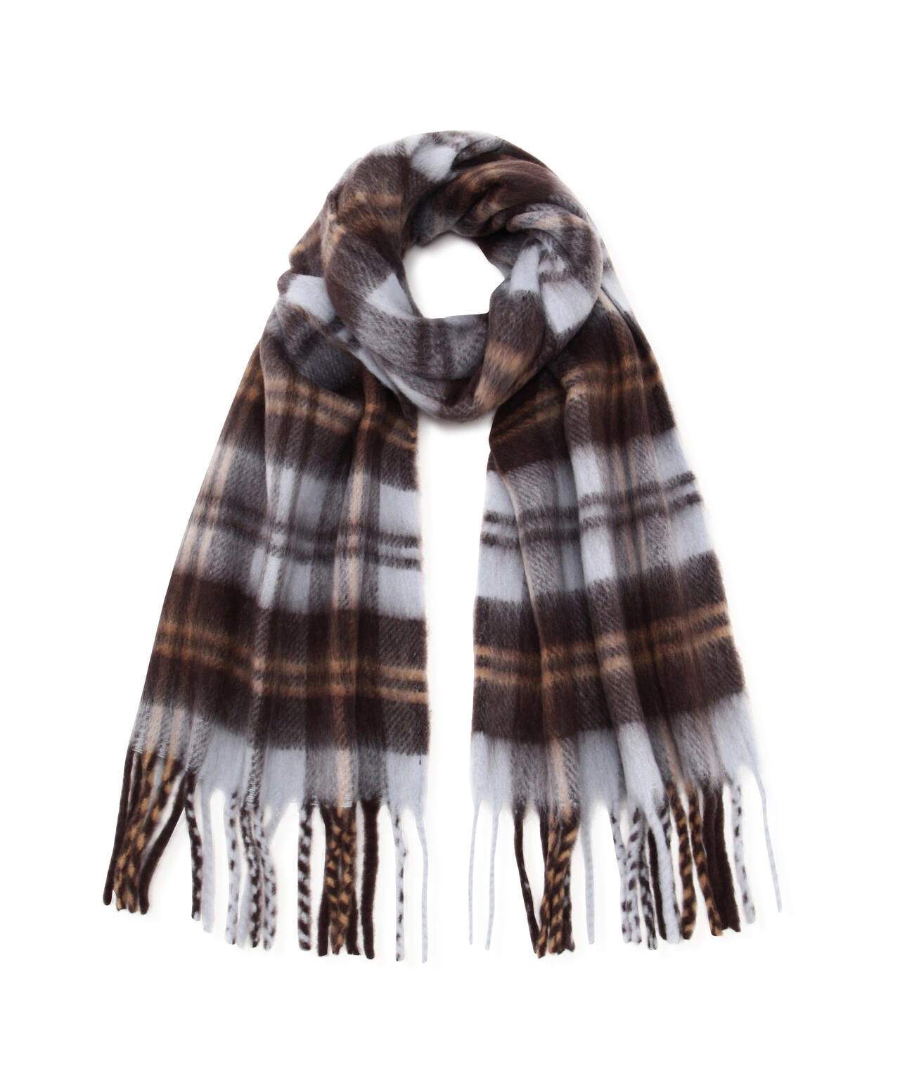 ソフトブークレーチェックマフラー