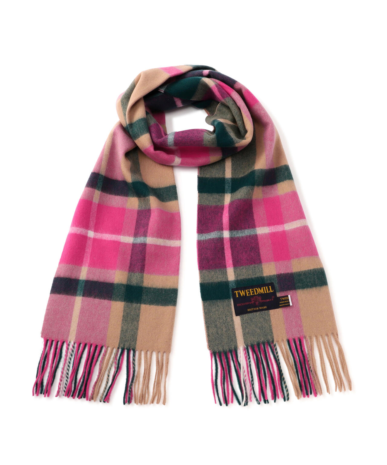 TWEEDMILL チェックマフラー ◇TWEEDMILL(ツイードミル) チェックマフラー48cm（ストール