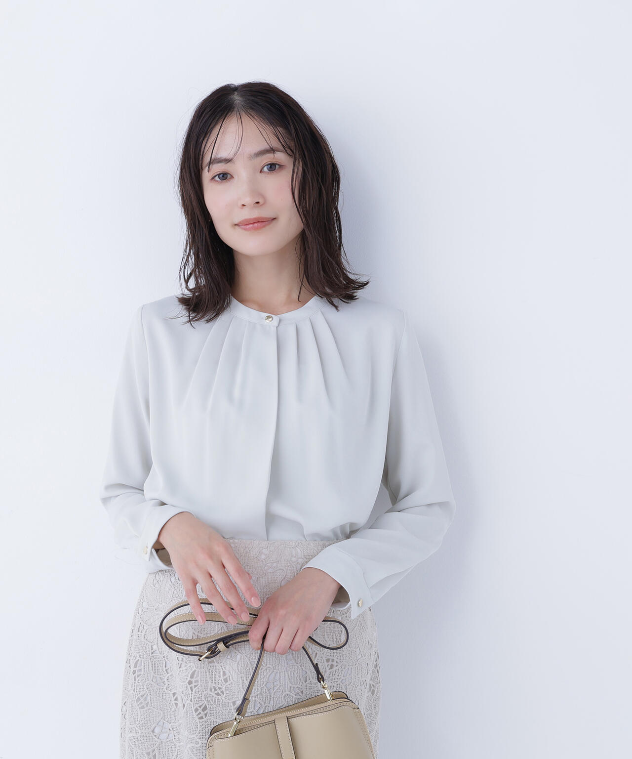 ままページ drawer コットンドビータックプリーツブラウス フロントタックブラウス | NATURAL BEAUTY BASIC（ナチュラル