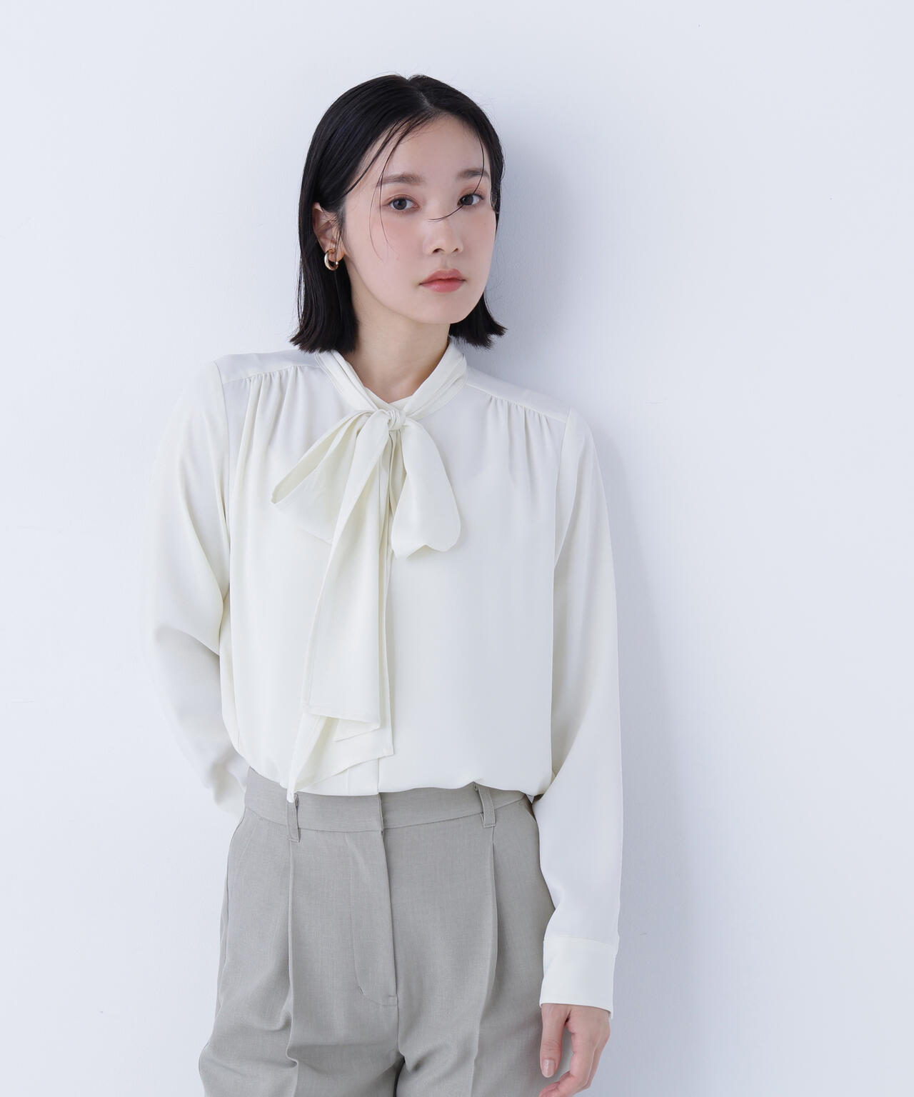2wayリボンボウブラウス