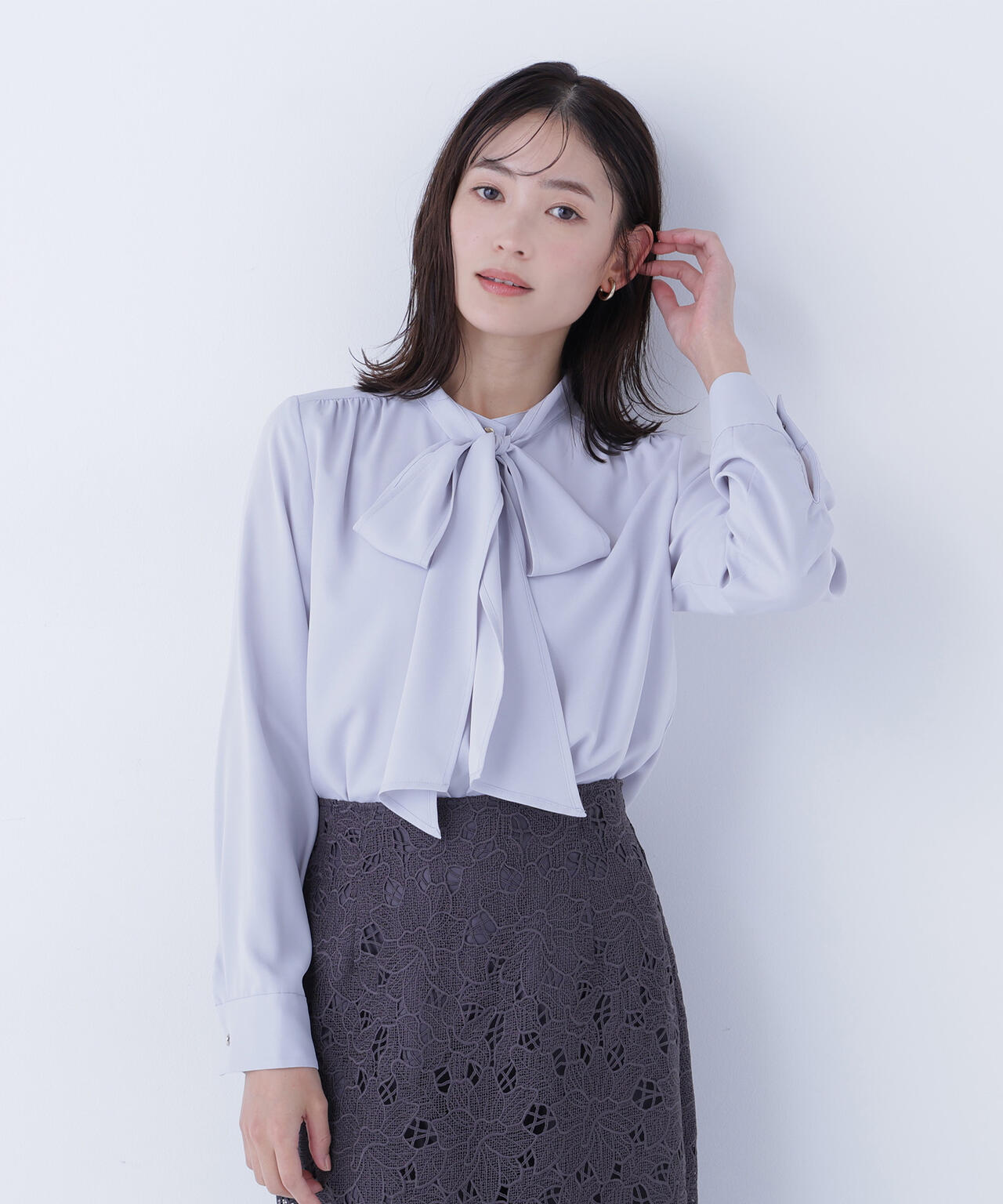 2wayリボンボウブラウス