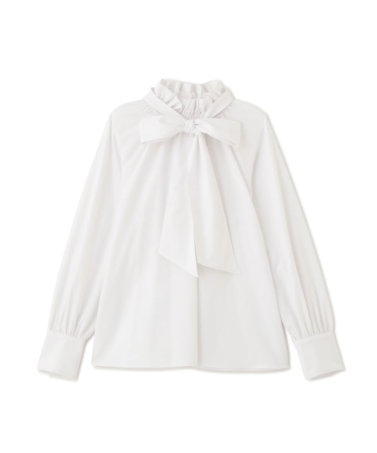 ハイネックリボンボウブラウス