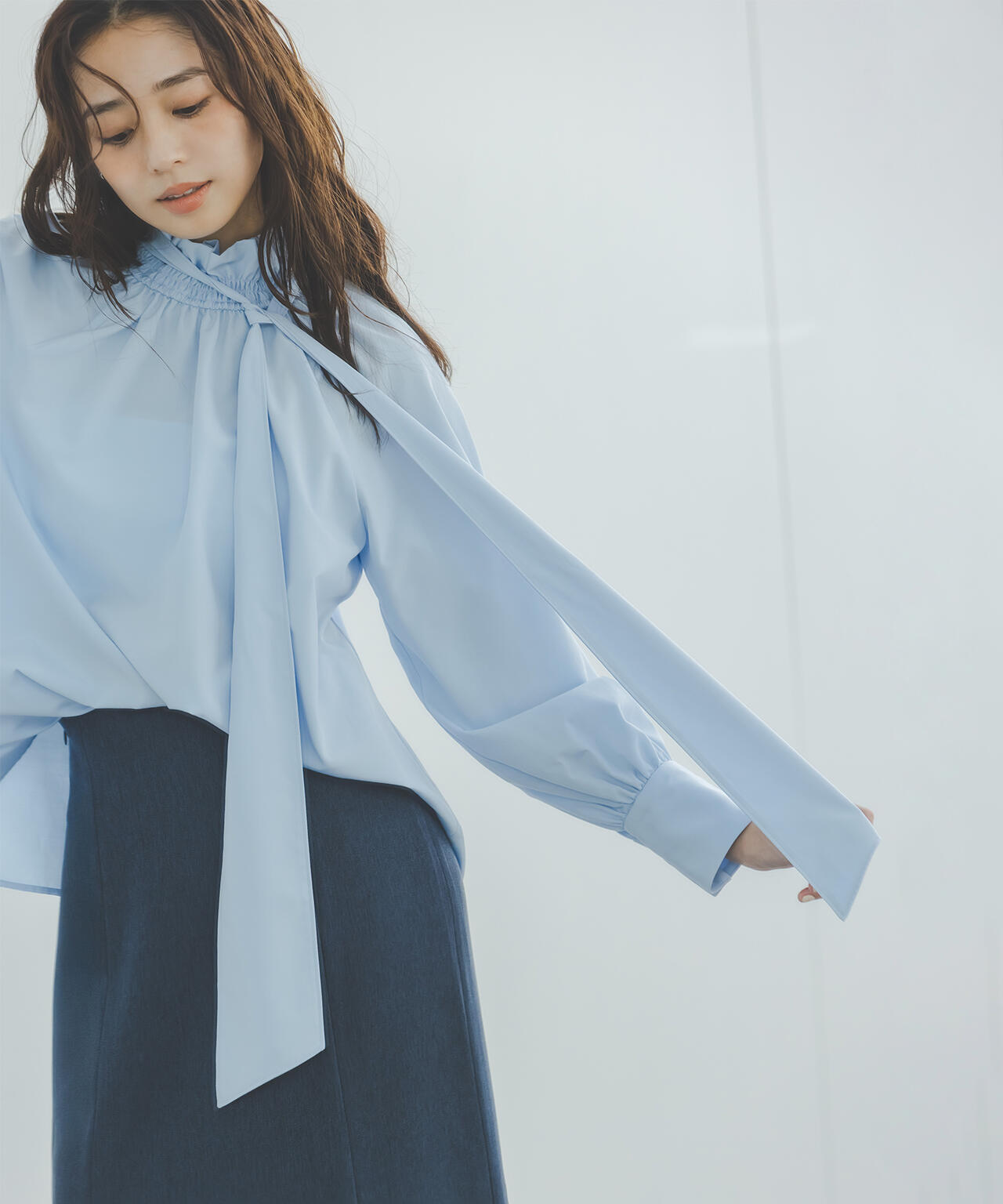 ハイネックリボンボウブラウス | NATURAL BEAUTY BASIC（ナチュラル