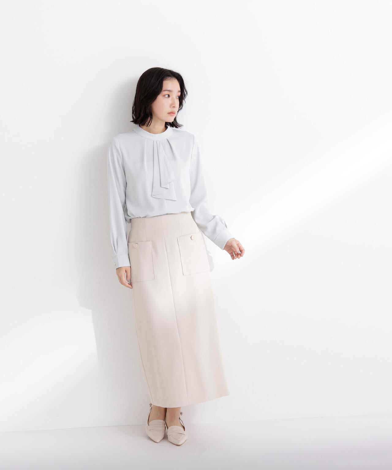 ラッフルボウタイブラウス | NATURAL BEAUTY BASIC（ナチュラル