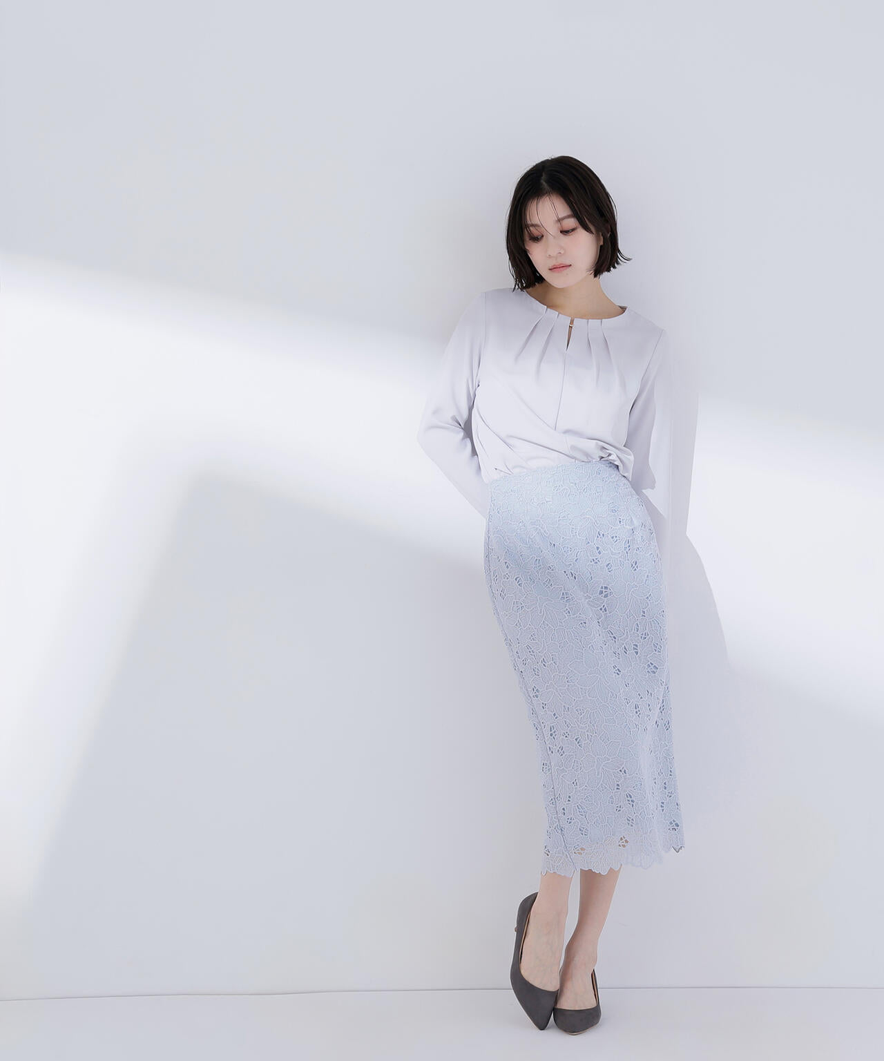 ネックタックブラウス | NATURAL BEAUTY BASIC（ナチュラル