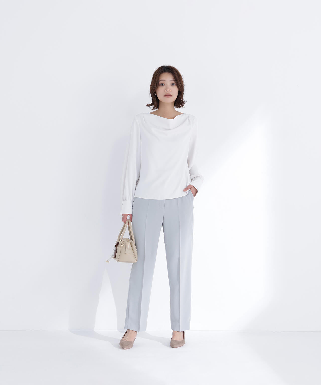 ドレープネックブラウス | NATURAL BEAUTY BASIC（ナチュラル