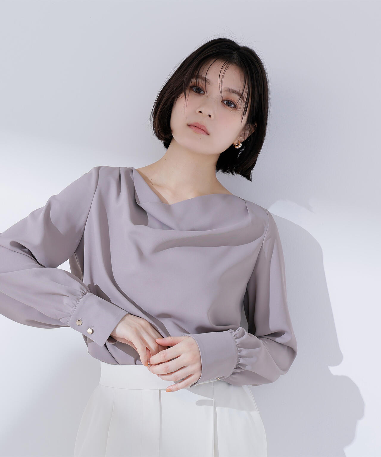 ドレープネックブラウス | NATURAL BEAUTY BASIC（ナチュラル