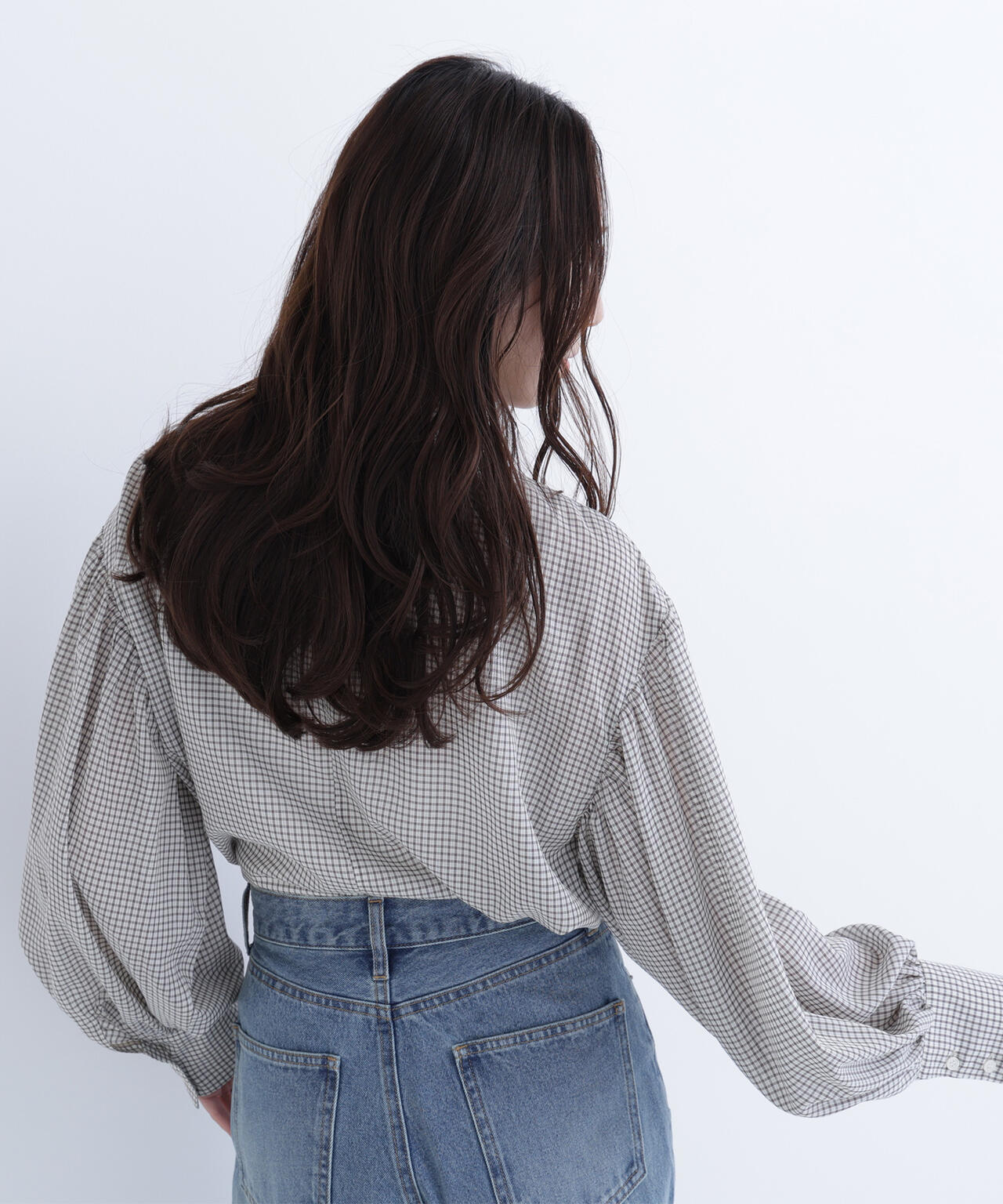 ミニチェック2wayボウタイブラウス | NATURAL BEAUTY BASIC