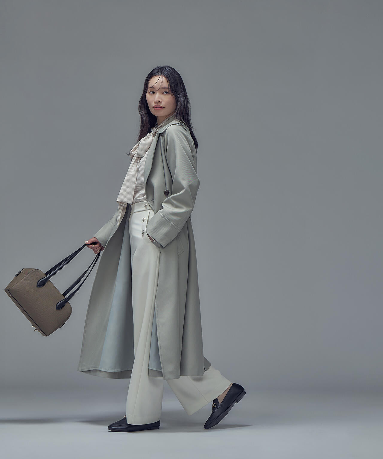 ミニチェック2wayボウタイブラウス | NATURAL BEAUTY BASIC