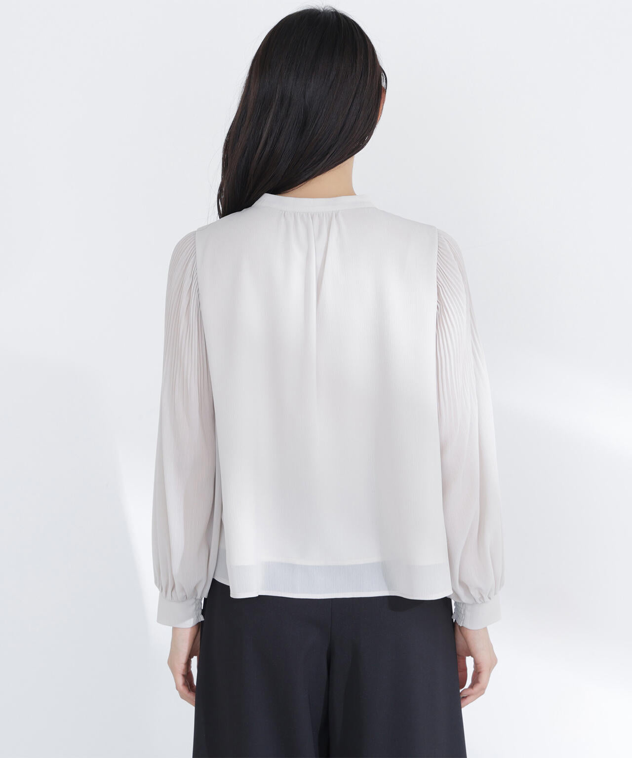 メタルポイント楊柳ブラウス