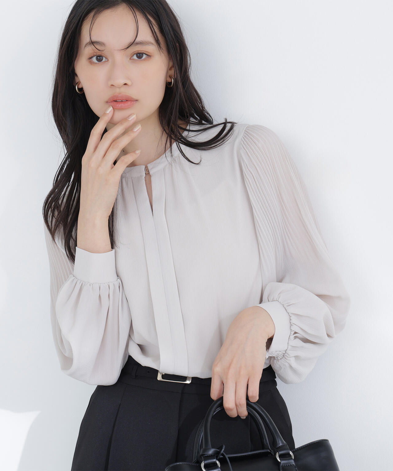 メタルポイント楊柳ブラウス | NATURAL BEAUTY BASIC（ナチュラル