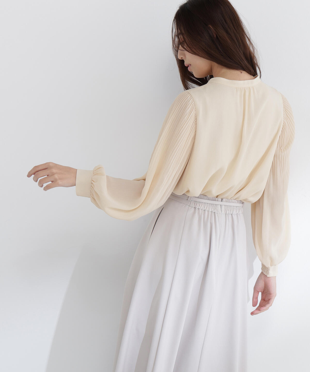 メタルポイント楊柳ブラウス